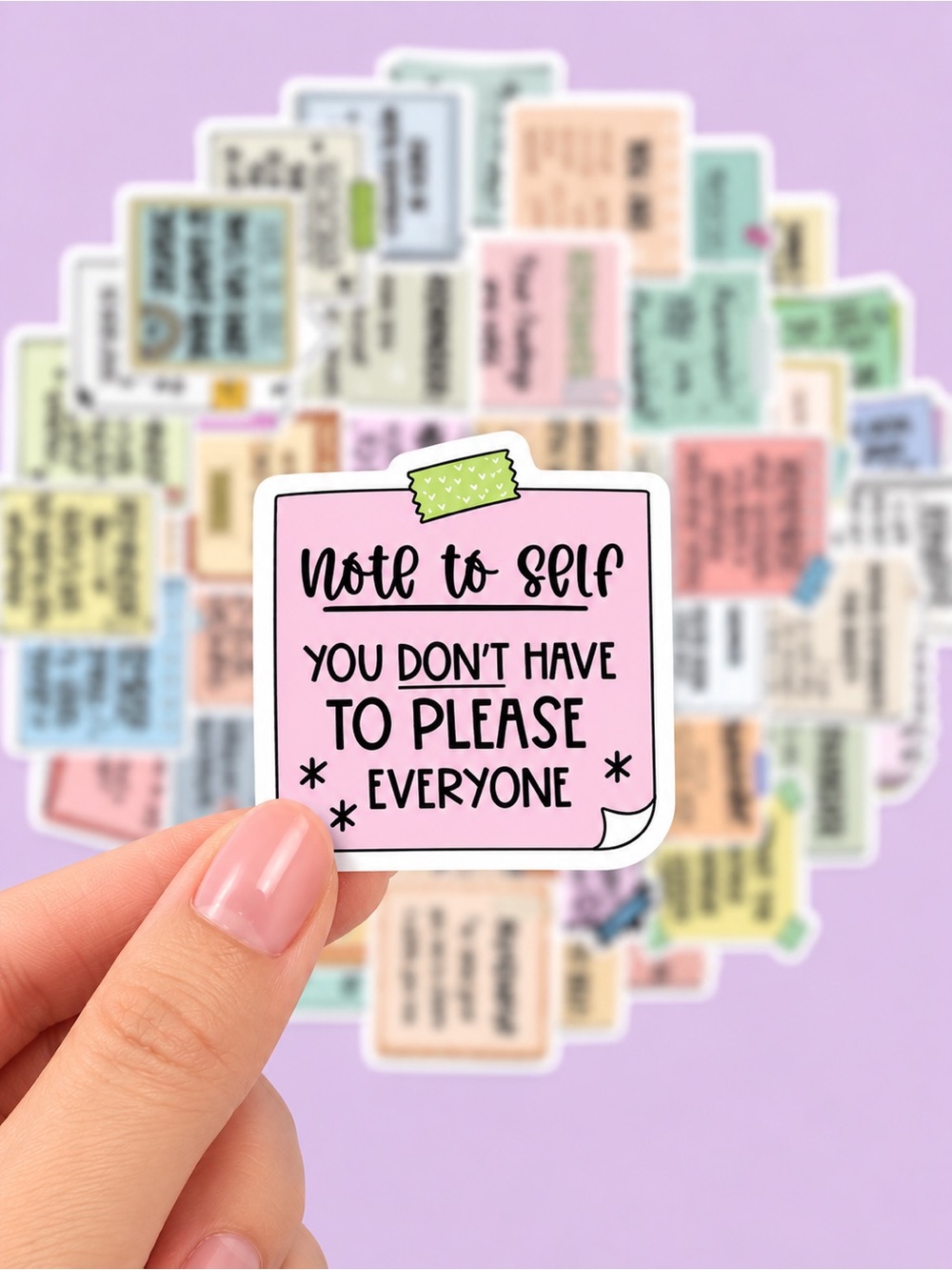 50 Pc Inspirational Self Care Motivational Quote Sticker Pack NEW